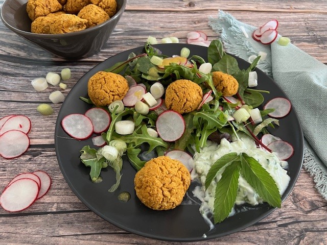 Süßkartoffel-Falafel aus dem Ofen Rezept